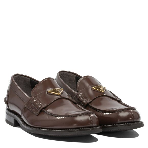 Prada Brushed Leather Loafers UK 6 Men - Picture 2 of 5